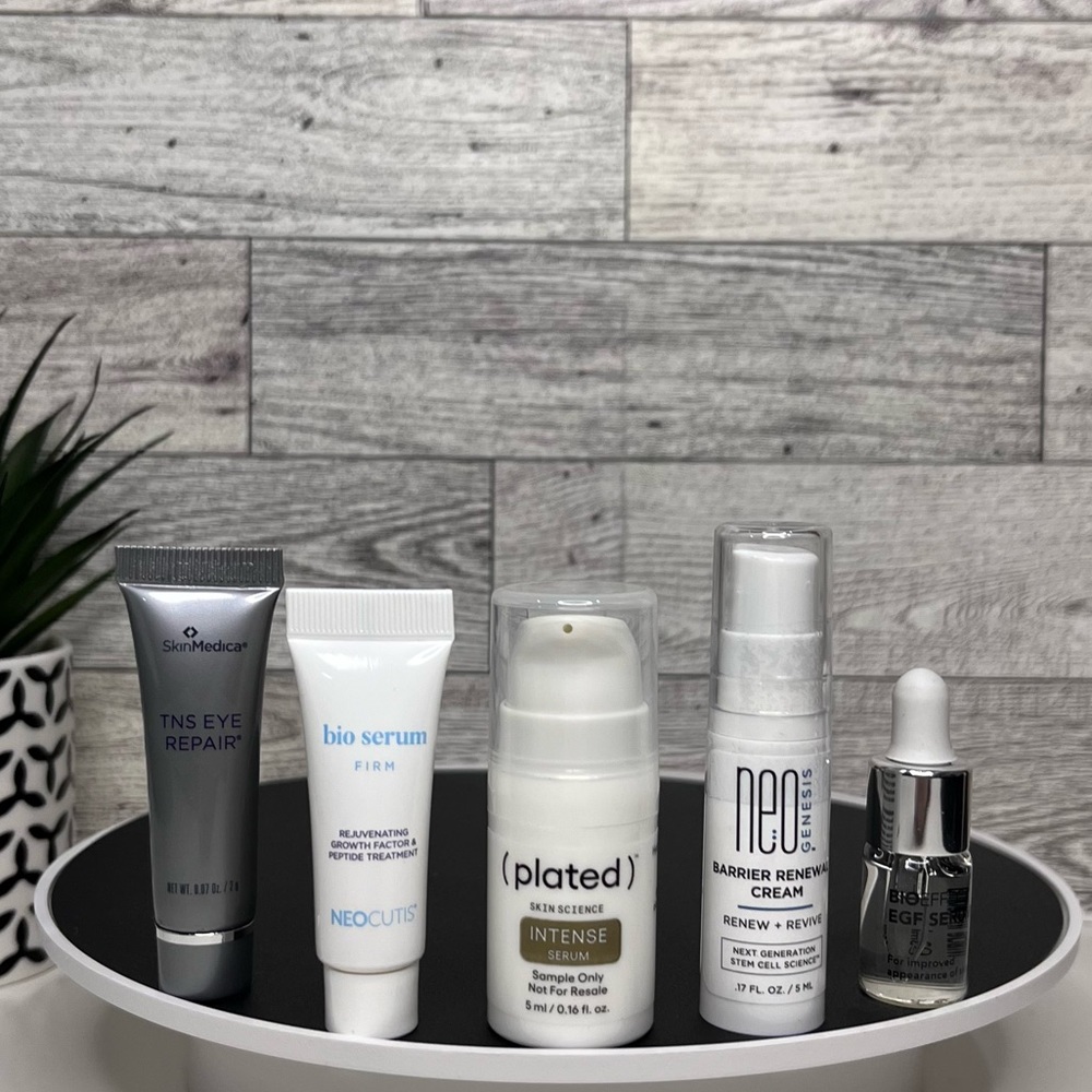 Sold!5 Piece Medical-Grade Growth Factor trials (Plated, Neocutis, Neogenesis &